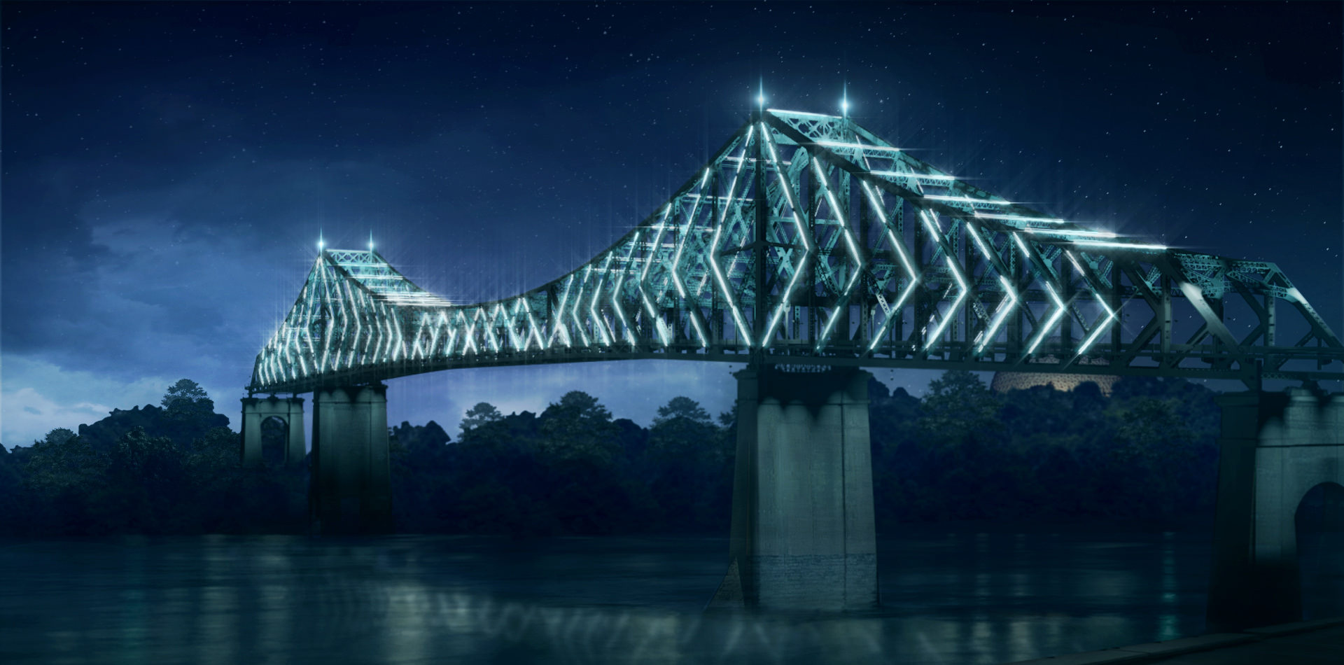 Jacques Cartier bridge lights | Moment 