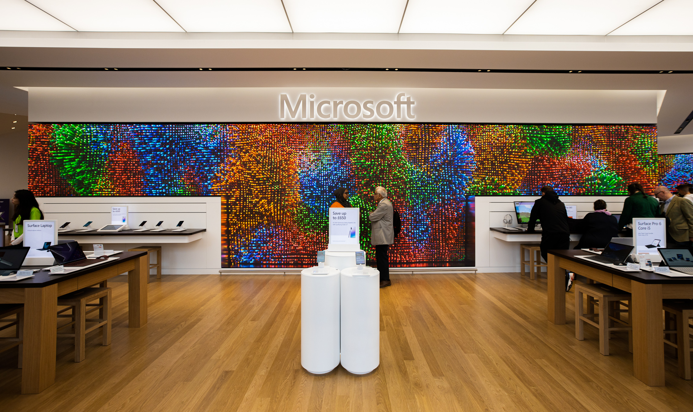 An immersive retail experience at Microsoft flagship store in London