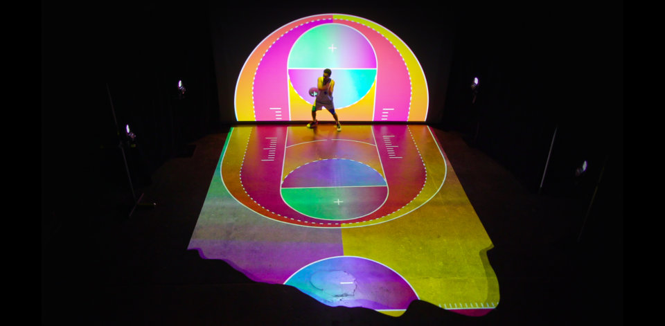 Moment Factory's interactive basketball court experience | Moment Factory